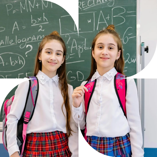 2 smiling students
